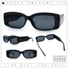 Womens Mod Rectangle Thick Beveled Plastic Minimal Fashion Sunglasses