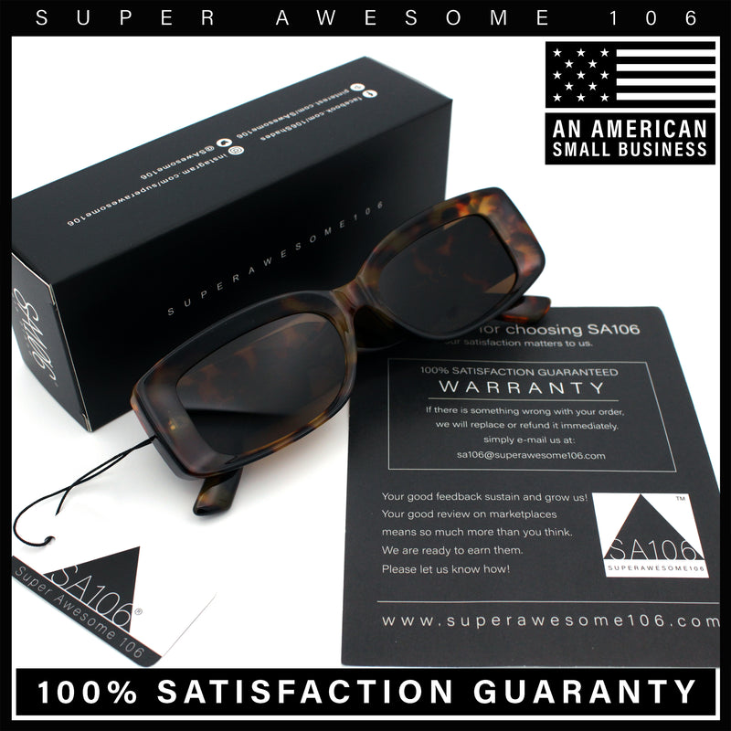 Womens Mod Rectangle Thick Beveled Plastic Minimal Fashion Sunglasses