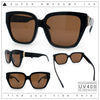 Womens Metal Ribbon Trim Oversized Rectangle Designer Fashion Sunglasses