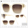 Womens Metal Ribbon Trim Oversized Rectangle Designer Fashion Sunglasses