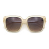 Womens Metal Ribbon Trim Oversized Rectangle Designer Fashion Sunglasses