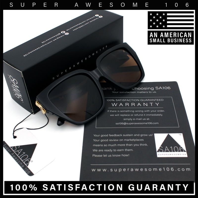 Womens Metal Ribbon Trim Oversized Rectangle Designer Fashion Sunglasses