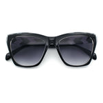 Womens Oversized Thick Plastic Cat Eye Rectangular Fashion Sunglasses