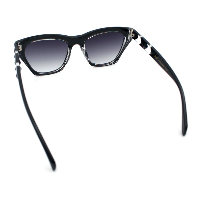 Womens Oversized Thick Plastic Cat Eye Rectangular Fashion Sunglasses