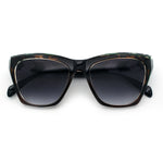Womens Oversized Thick Plastic Cat Eye Rectangular Fashion Sunglasses