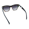 Womens Oversized Thick Plastic Cat Eye Rectangular Fashion Sunglasses