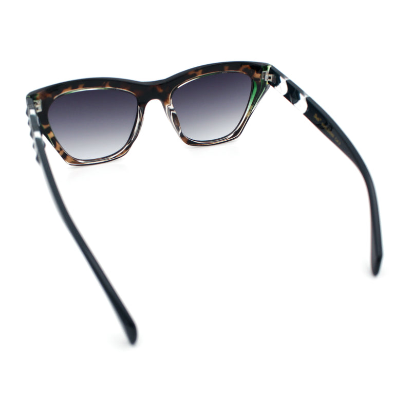 Womens Oversized Thick Plastic Cat Eye Rectangular Fashion Sunglasses
