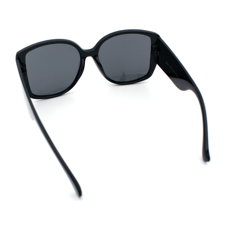 Womens Oversized Thick Temple Butterfly Designer Fashion Sunglasses