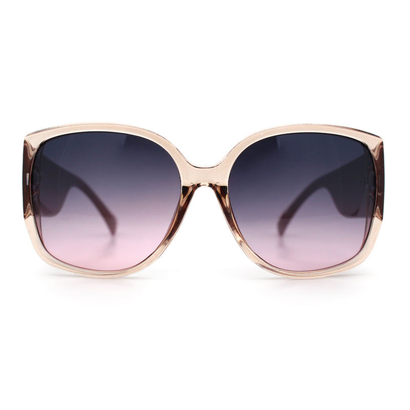 Womens Oversized Thick Temple Butterfly Designer Fashion Sunglasses