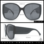 Womens Oversized Thick Temple Butterfly Designer Fashion Sunglasses