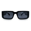 Locs Bold Gothic Logo All Black Gangster Shade Plastic Sunglasses