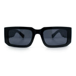 Locs Bold Gothic Logo All Black Gangster Shade Plastic Sunglasses