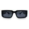 Locs Bold Gothic Logo All Black Gangster Shade Plastic Sunglasses