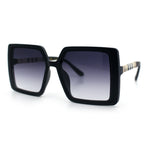 Womens Rectangle Butterfly Designer Chic Mod Plastic Sunglasses