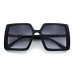 Womens Rectangle Butterfly Designer Chic Mod Plastic Sunglasses