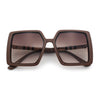 Womens Rectangle Butterfly Designer Chic Mod Plastic Sunglasses