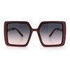 Womens Rectangle Butterfly Designer Chic Mod Plastic Sunglasses