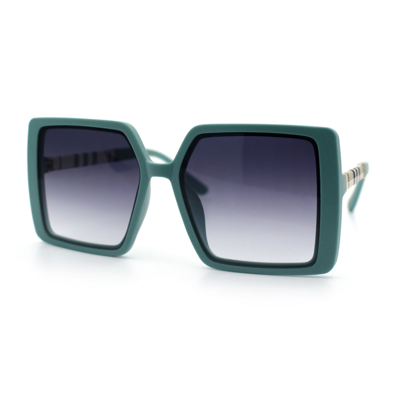 Womens Rectangle Butterfly Designer Chic Mod Plastic Sunglasses