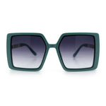 Womens Rectangle Butterfly Designer Chic Mod Plastic Sunglasses