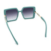 Womens Rectangle Butterfly Designer Chic Mod Plastic Sunglasses