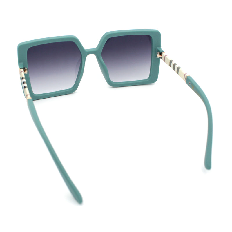 Womens Rectangle Butterfly Designer Chic Mod Plastic Sunglasses