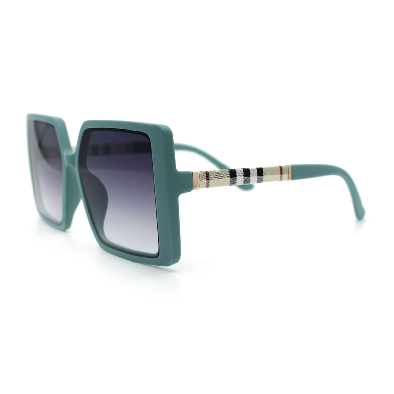 Womens Rectangle Butterfly Designer Chic Mod Plastic Sunglasses