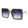 Womens Rectangle Butterfly Designer Chic Mod Plastic Sunglasses