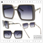 Womens Rectangle Butterfly Designer Chic Mod Plastic Sunglasses
