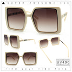 Womens Rectangle Butterfly Designer Chic Mod Plastic Sunglasses