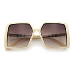 Womens Rectangle Butterfly Designer Chic Mod Plastic Sunglasses