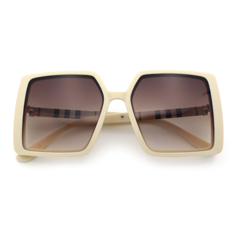 Womens Rectangle Butterfly Designer Chic Mod Plastic Sunglasses
