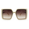 Womens Rectangle Butterfly Designer Chic Mod Plastic Sunglasses