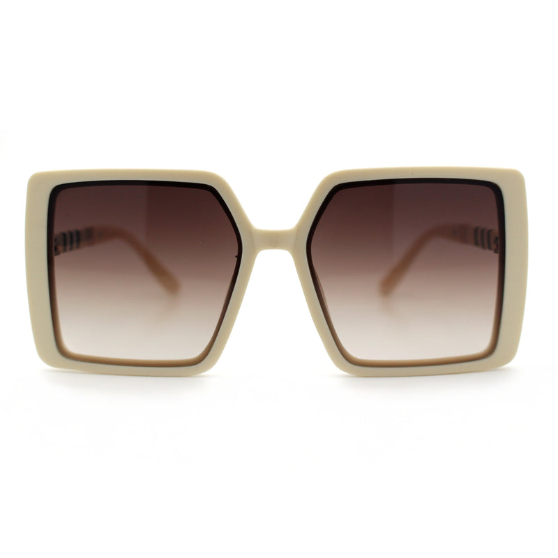 Womens Rectangle Butterfly Designer Chic Mod Plastic Sunglasses