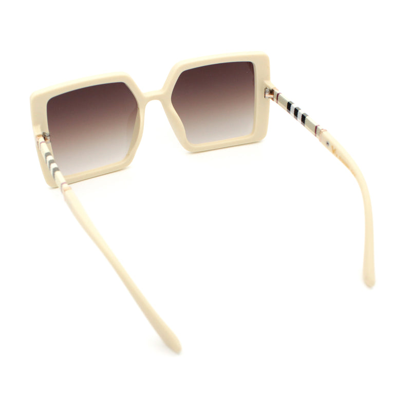 Womens Rectangle Butterfly Designer Chic Mod Plastic Sunglasses