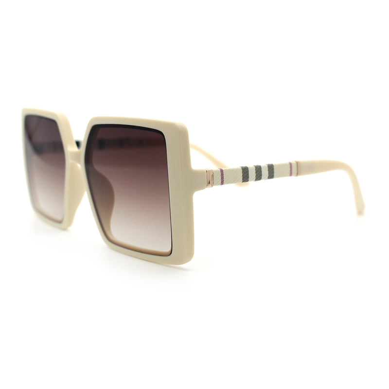 Womens Rectangle Butterfly Designer Chic Mod Plastic Sunglasses