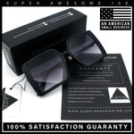 Womens Rectangle Butterfly Designer Chic Mod Plastic Sunglasses