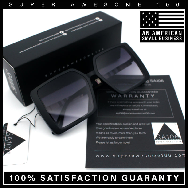 Womens Rectangle Butterfly Designer Chic Mod Plastic Sunglasses