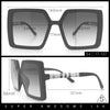 Womens Rectangle Butterfly Designer Chic Mod Plastic Sunglasses