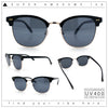 Iconic Half Rim Gentlemanly Hipster Fashion Horn Temple Sunglasses