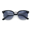 Iconic Half Rim Gentlemanly Hipster Fashion Horn Temple Sunglasses