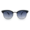 Iconic Half Rim Gentlemanly Hipster Fashion Horn Temple Sunglasses