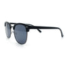 Iconic Half Rim Gentlemanly Hipster Fashion Horn Temple Sunglasses