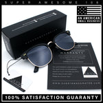 Iconic Half Rim Gentlemanly Hipster Fashion Horn Temple Sunglasses