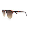 Iconic Half Rim Gentlemanly Hipster Fashion Horn Temple Sunglasses