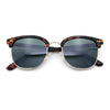 Iconic Half Rim Gentlemanly Hipster Fashion Horn Temple Sunglasses