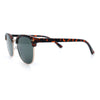 Iconic Half Rim Gentlemanly Hipster Fashion Horn Temple Sunglasses
