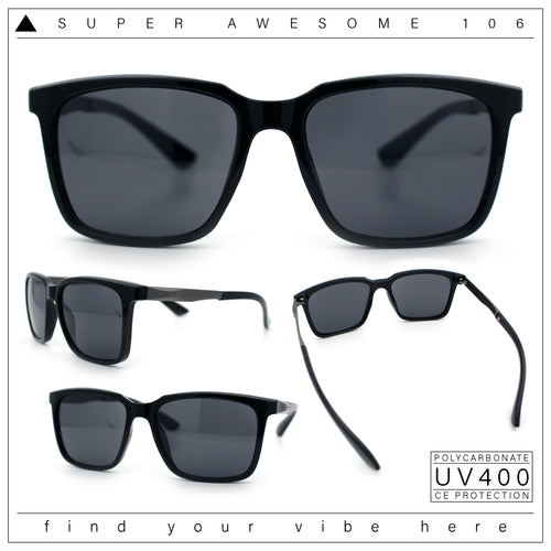 Mens Classic Rectangle Sporty Gentlemanly Plastic Fashion Sunglasses