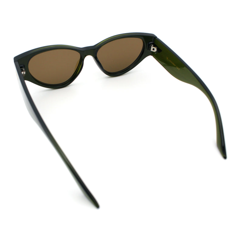 Womens Thick Temple Mod Cat Eye Plastic Fashion Sunglasses