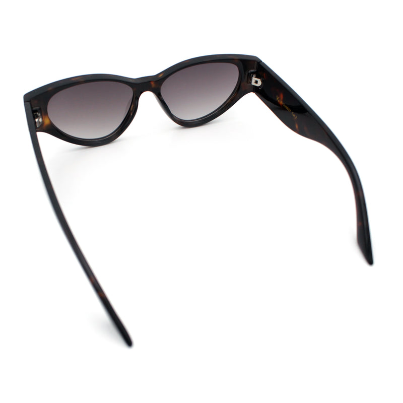 Womens Thick Temple Mod Cat Eye Plastic Fashion Sunglasses