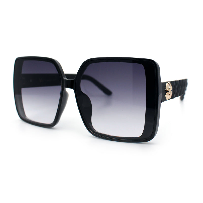 Womens Oversized Rectangular Designer Fashion Classic Mod Sunglasses